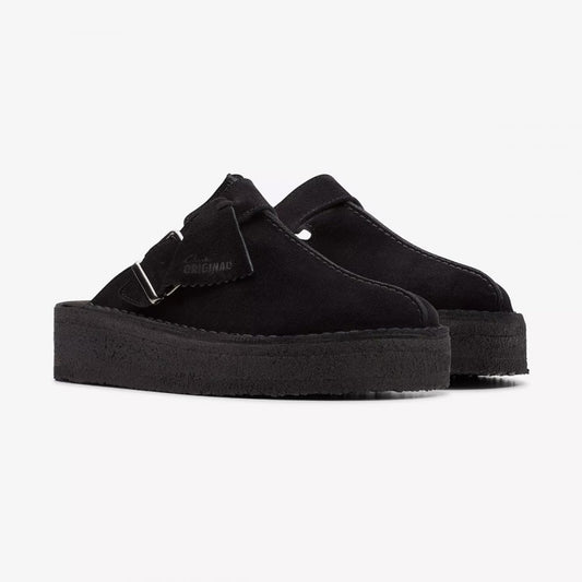 Women's Trek Wedge Mule - Black Suede