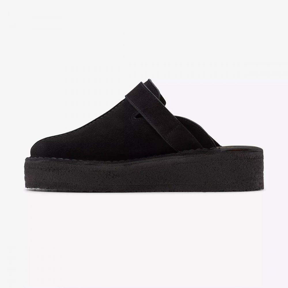 Women's Trek Wedge Mule - Black Suede