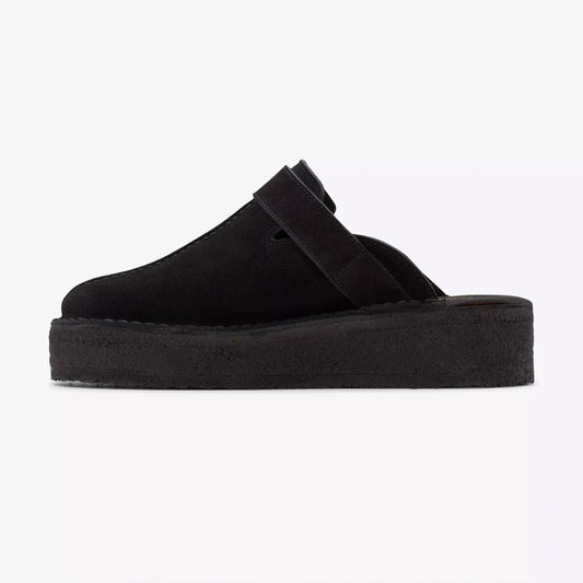 Women's Trek Wedge Mule - Black Suede