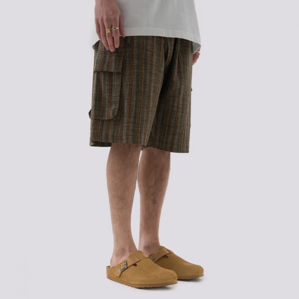 5117 Wagara Low Cargo Track Shorts - Olive
