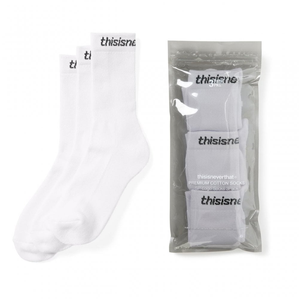 SP-Logo Socks 3 Pack - White