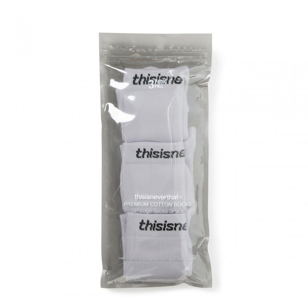 SP-Logo Socks 3 Pack - White