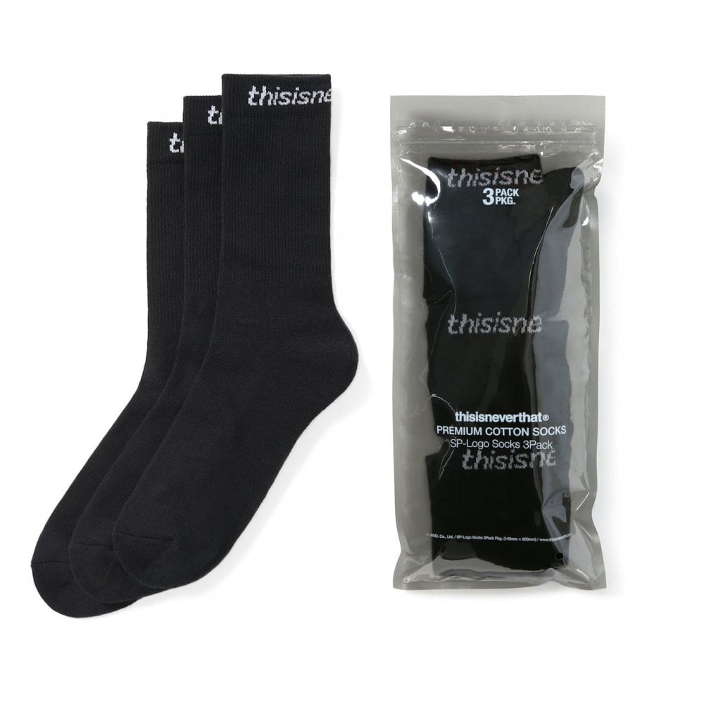 SP-Logo Socks 3 Pack - Black