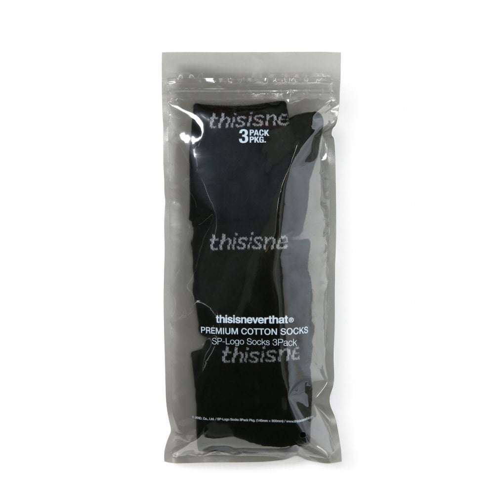SP-Logo Socks 3 Pack - Black