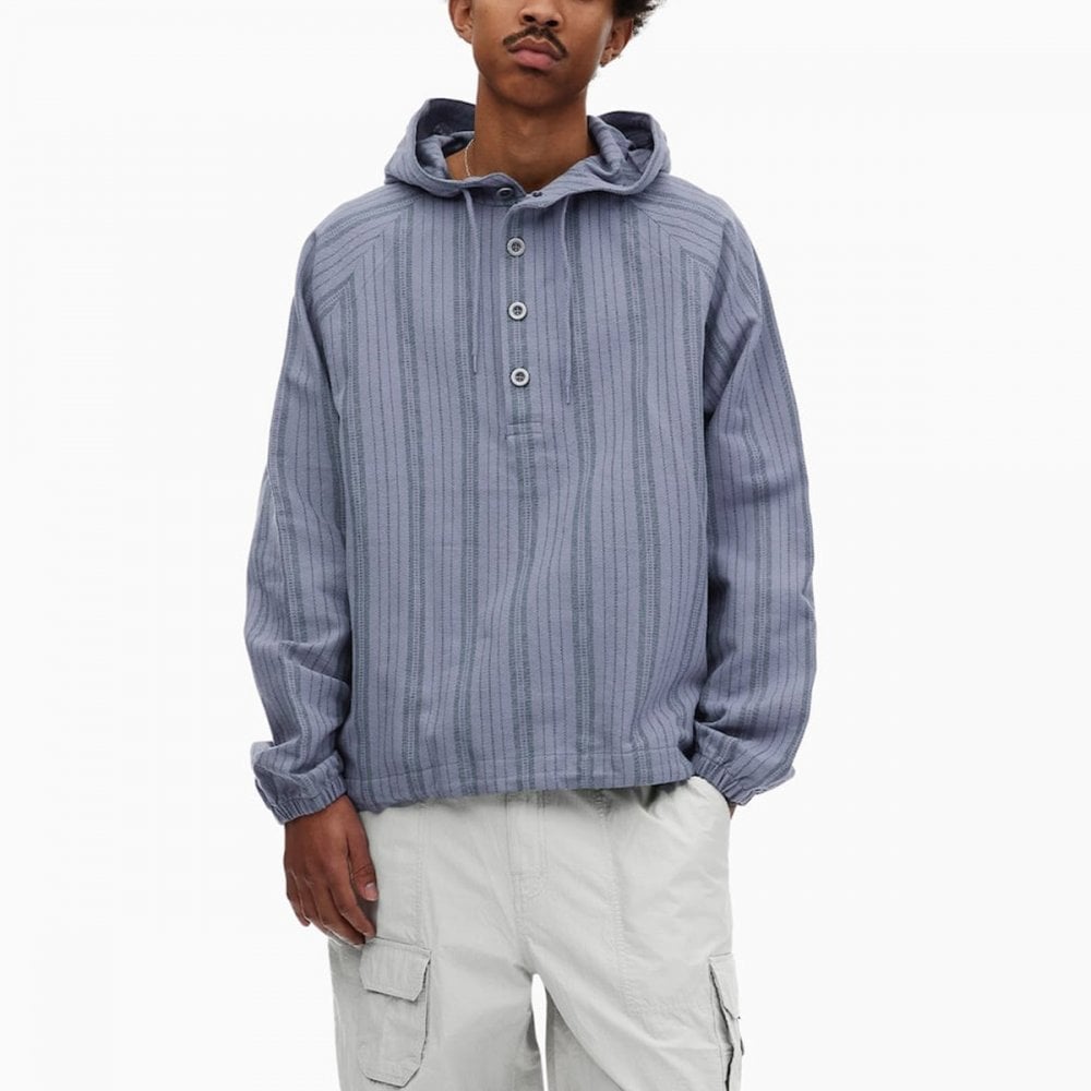 Stripe Jacquard Hoodie - Purple