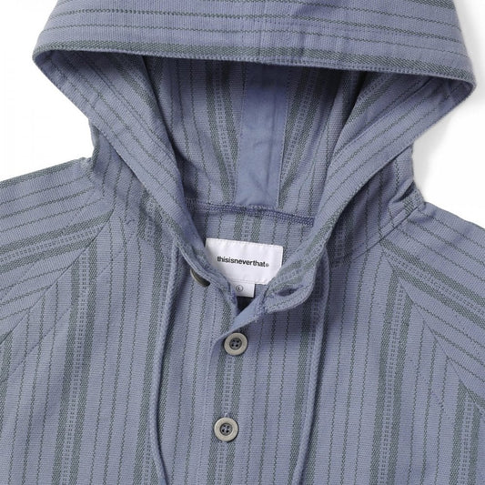 Stripe Jacquard Hoodie - Purple