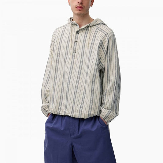 Stripe Jacquard Hoodie - Ivory