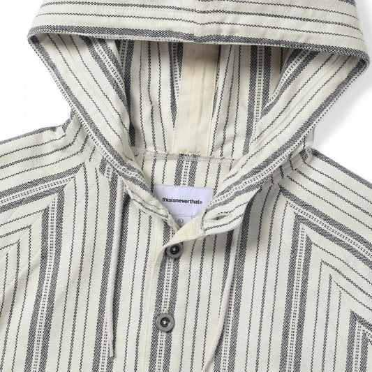 Stripe Jacquard Hoodie - Ivory