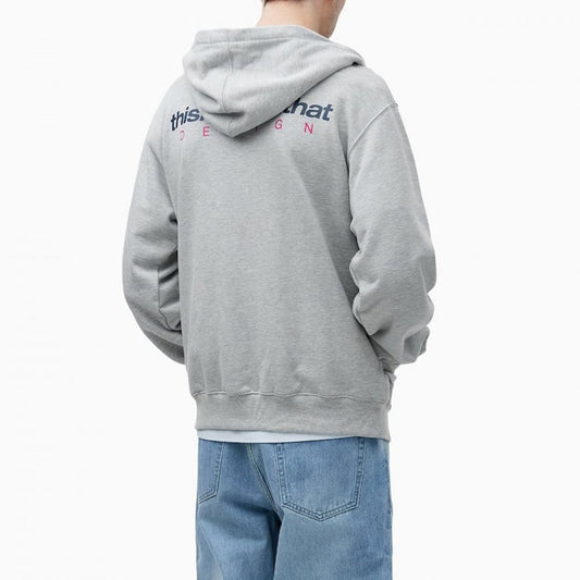 DSN-Logo Zip Hoodie - Grey Heather