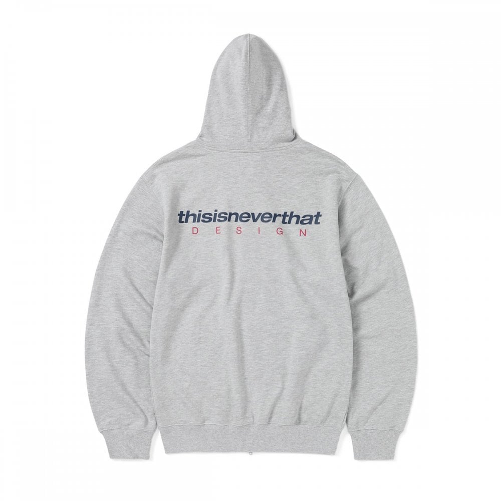 DSN-Logo Zip Hoodie - Grey Heather