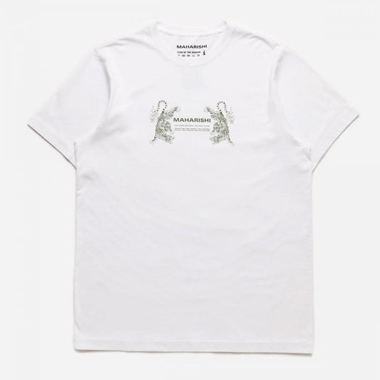 1305 Double Tigers Miltype T-shirt - White