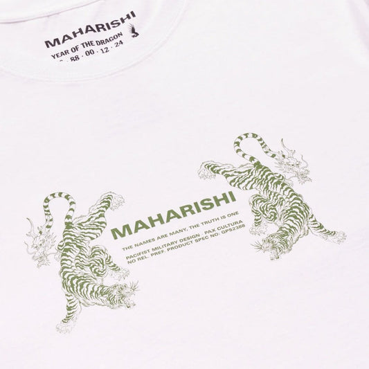 1305 Double Tigers Miltype T-shirt - White