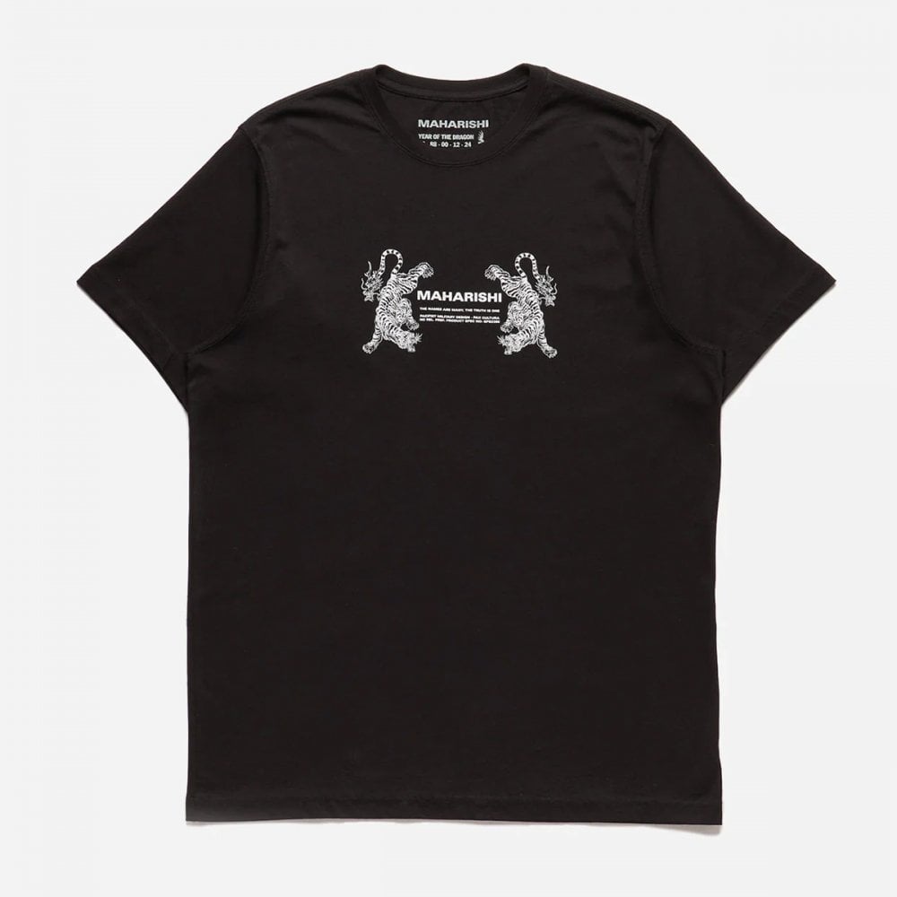 1305 Double Tigers Miltype T-shirt - Black