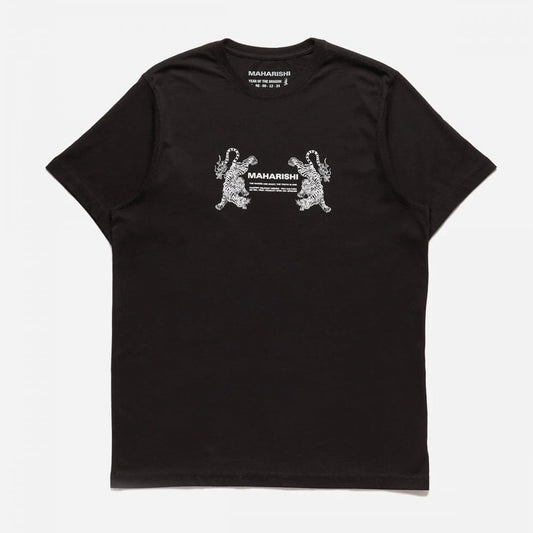 1305 Double Tigers Miltype T-shirt - Black