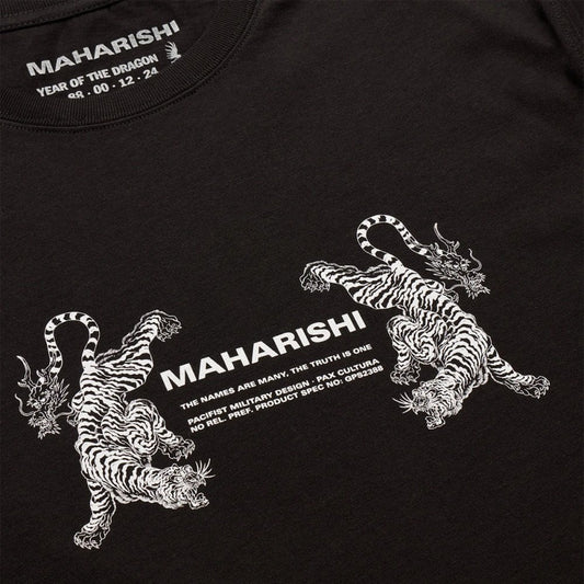 1305 Double Tigers Miltype T-shirt - Black