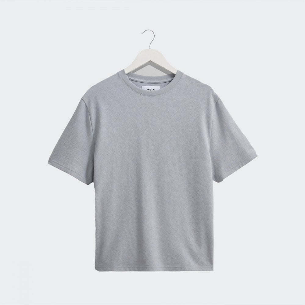 Dean Textured Organic Cotton T-Shirt - Blue