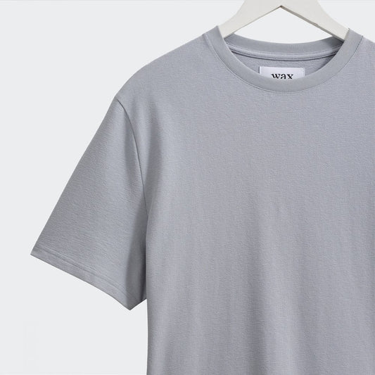 Dean Textured Organic Cotton T-Shirt - Blue