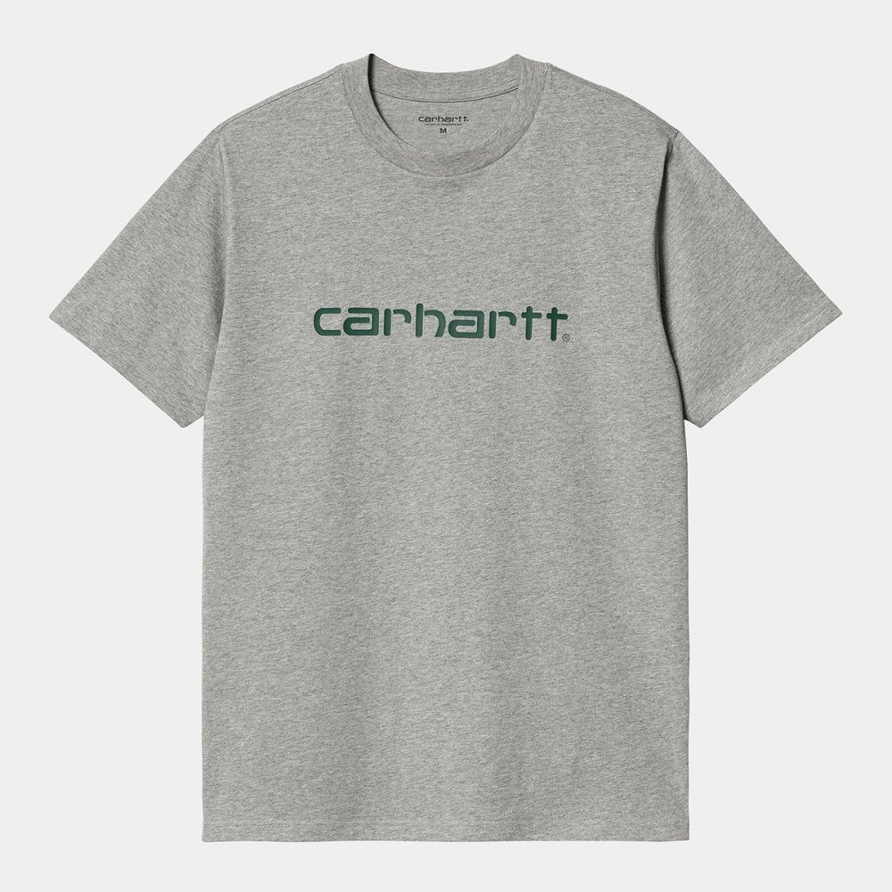 S/s Script T-shirt - Grey Heather / Chervil