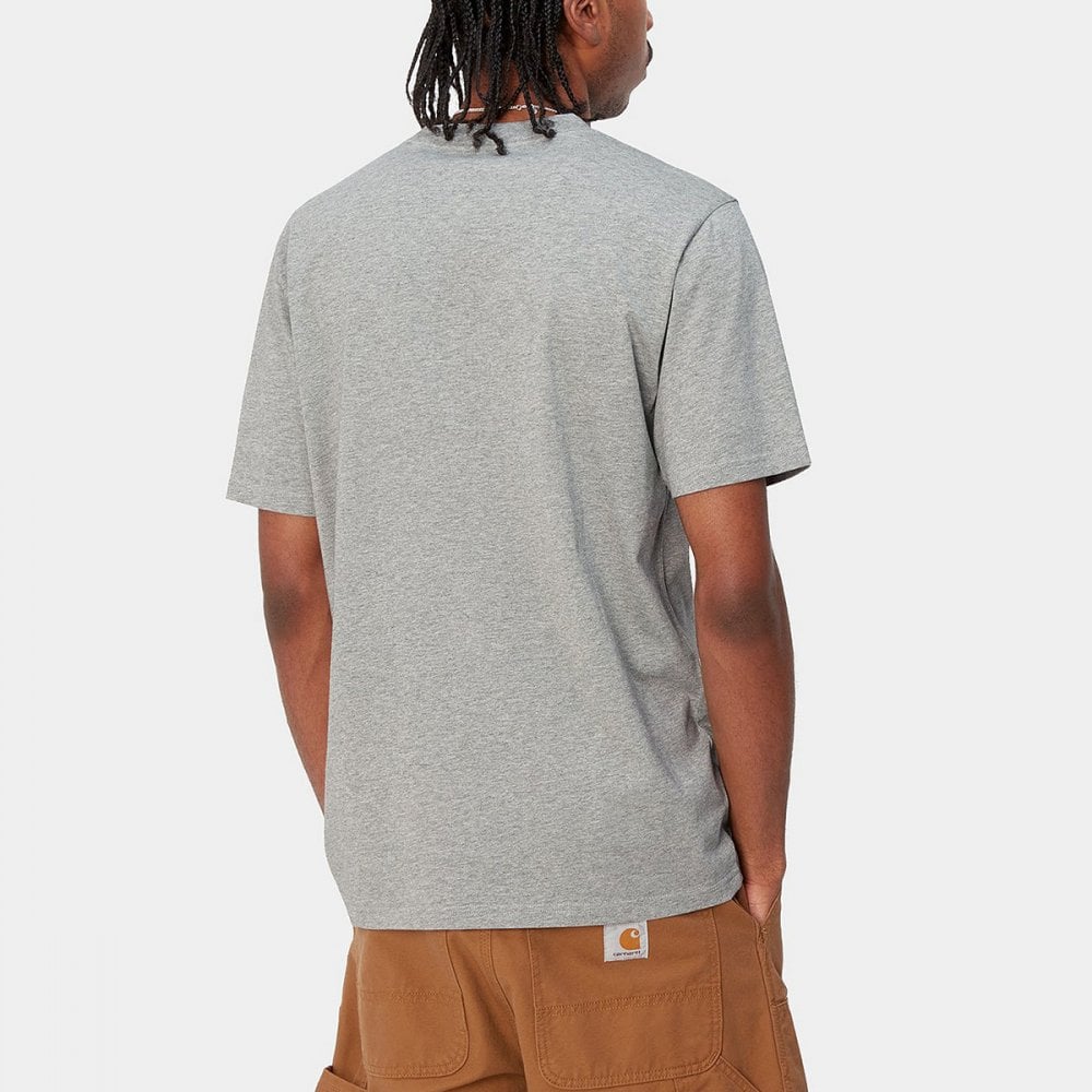 S/s Script T-shirt - Grey Heather / Chervil