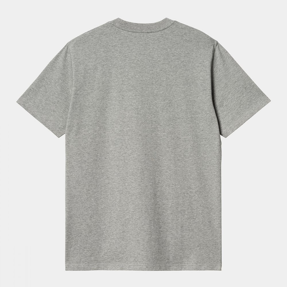 S/s Script T-shirt - Grey Heather / Chervil