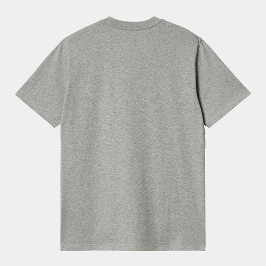 S/s Script T-shirt - Grey Heather / Chervil