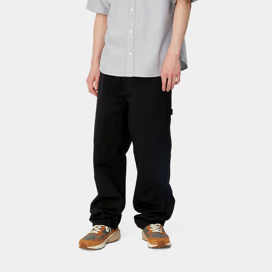 Single Knee Pant - Black Garment Dyed
