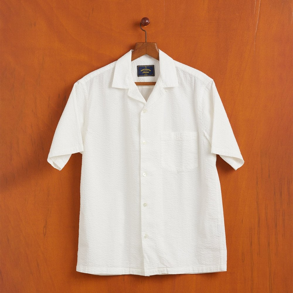 Atlantico Camp Collar Shirt - White