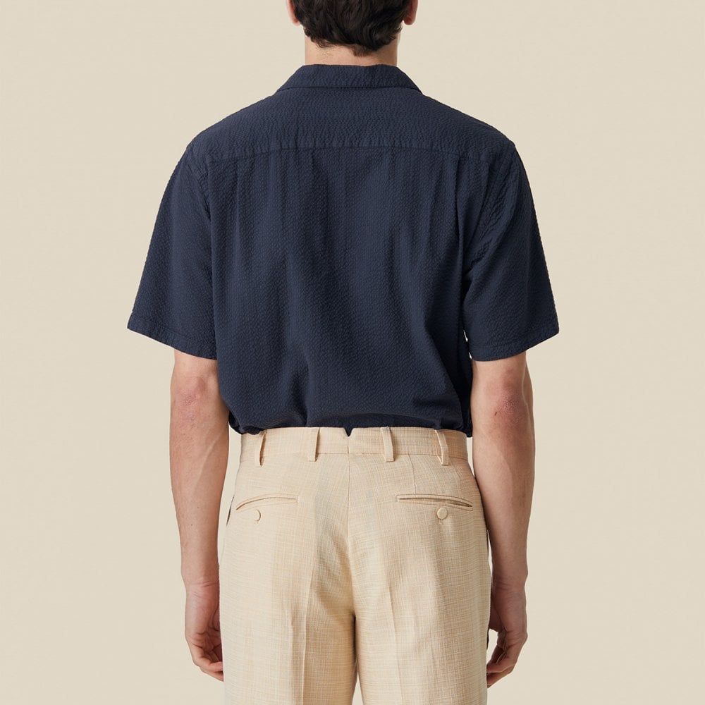 Atlantico Camp Collar Shirt - Navy