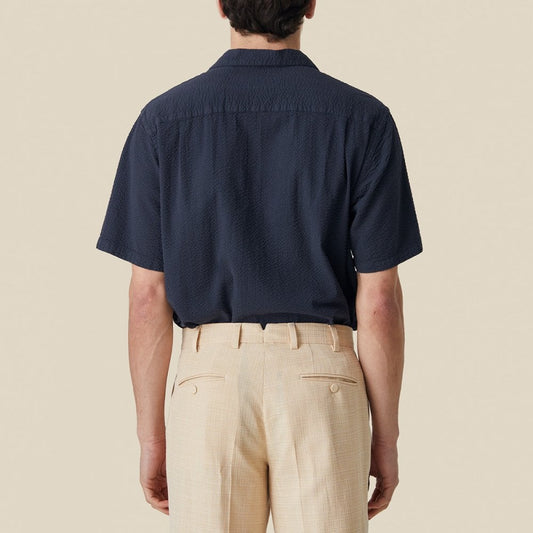 Atlantico Camp Collar Shirt - Navy
