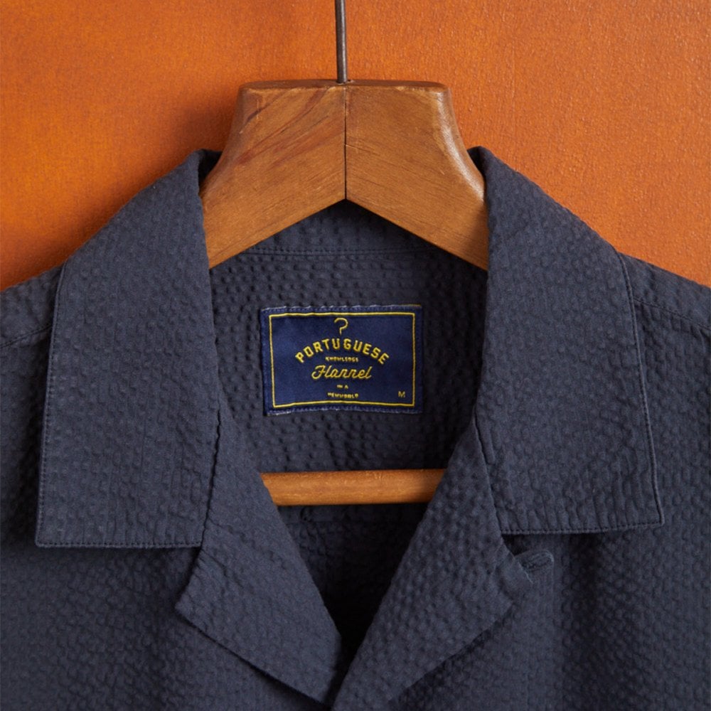 Atlantico Camp Collar Shirt - Navy