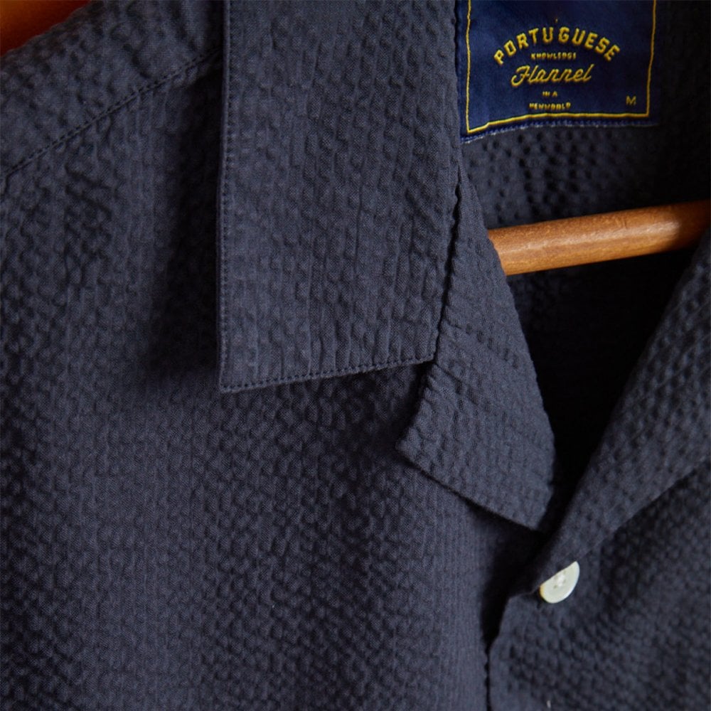 Atlantico Camp Collar Shirt - Navy