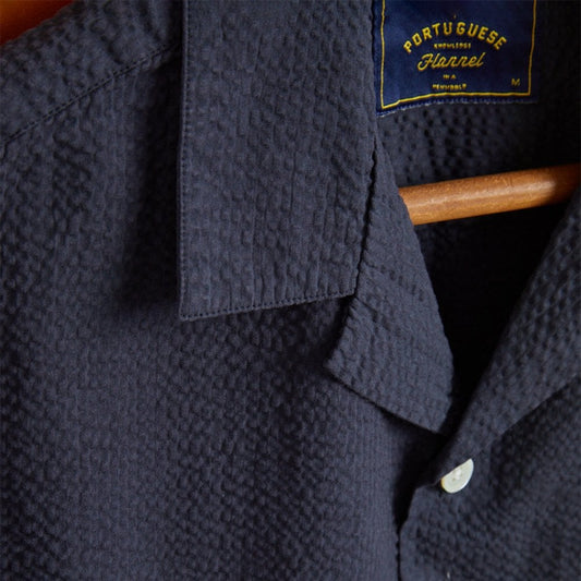 Atlantico Camp Collar Shirt - Navy