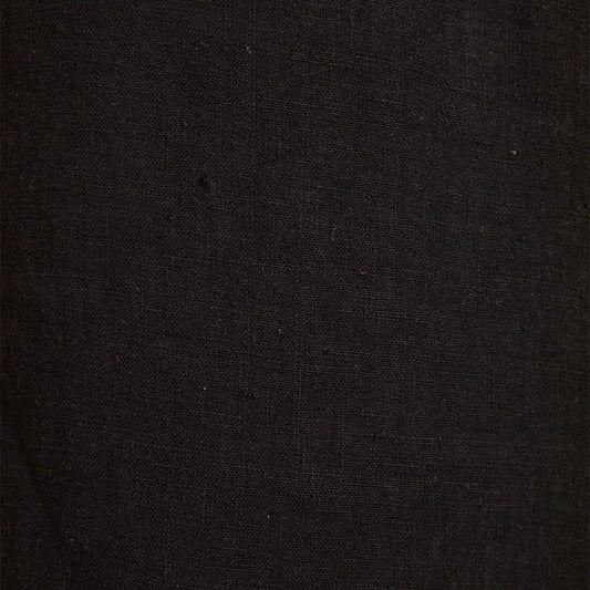 Linen Camp Collar Shirt - Black