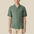 Linen Camp Collar Shirt - Dry Green