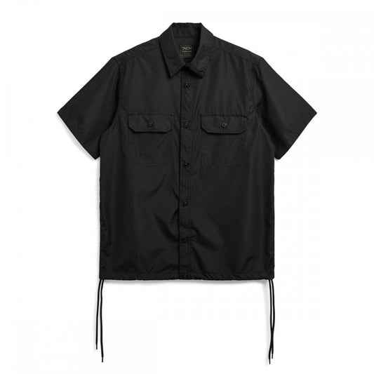 Non Down Military Half Sleeve Shirt - Black