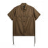 Non Down Military Half Sleeve Shirt - Light Brown