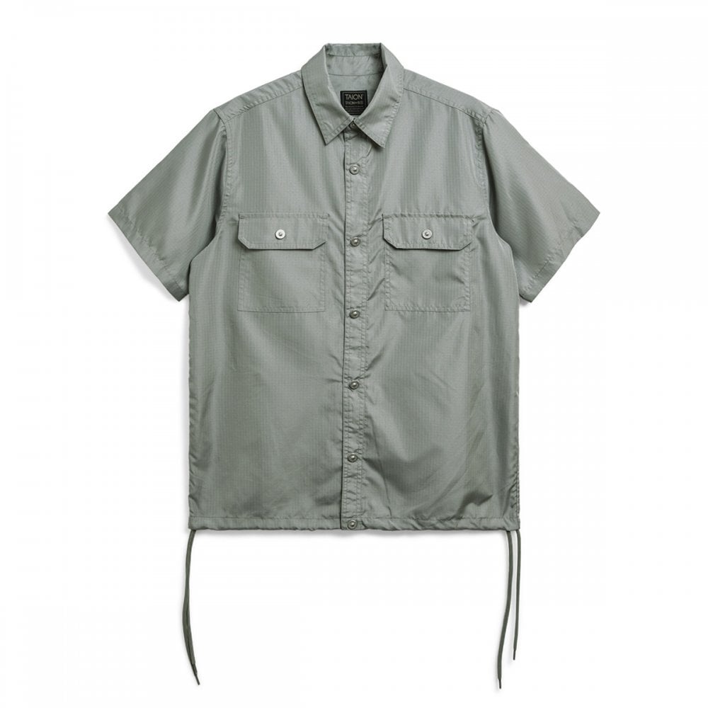 Non Down Military Half Sleeve Shirt - Dark Sage Green