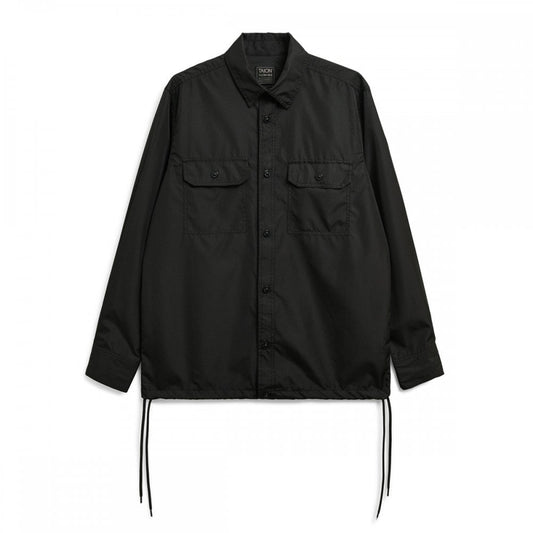 Non Down Military Long Sleeve Shirt - Black