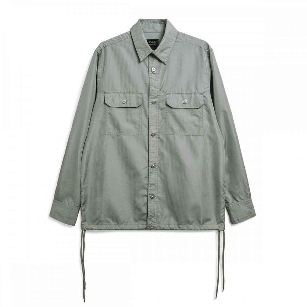 Non Down Military Long Sleeve Shirt - Dark Sage Green