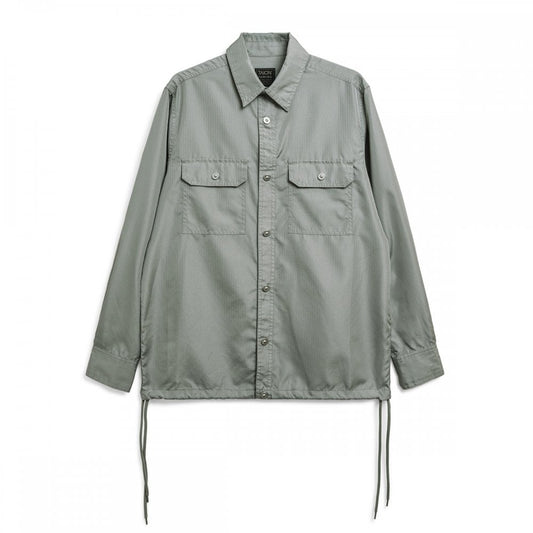 Non Down Military Long Sleeve Shirt - Dark Sage Green