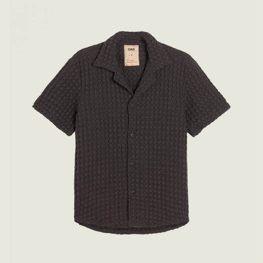Nearly Black Cuba Waffle Shirt