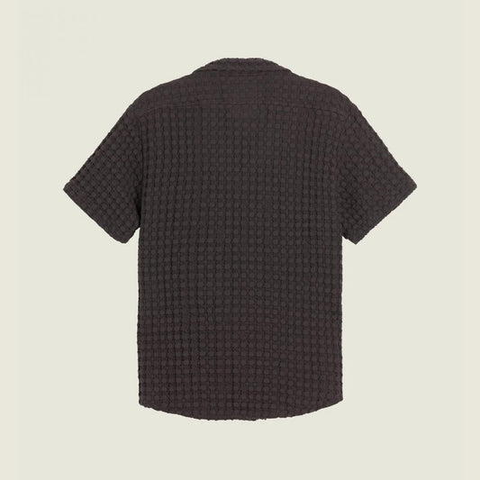 Nearly Black Cuba Waffle Shirt