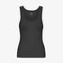Women's Organic Rib Tank Top - Deep Black