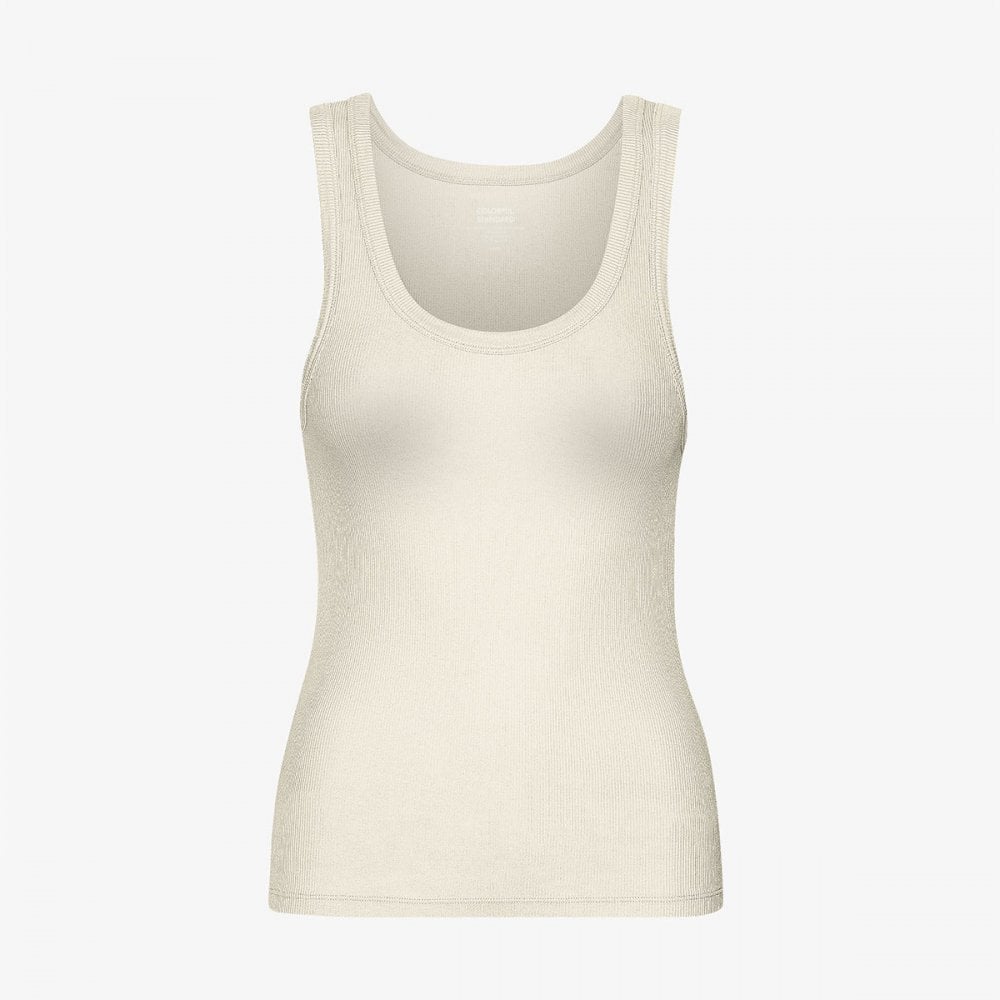 Women's Organic Rib Tank Top - Ivory White