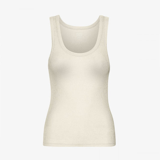 Women's Organic Rib Tank Top - Ivory White