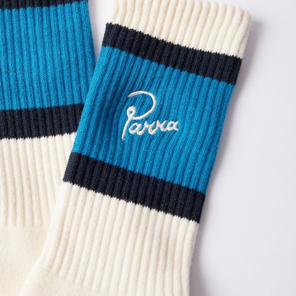 Script Logo Crew Socks Off White