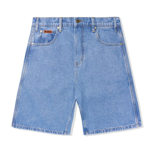 Baggy Denim Shorts Washed Indigo