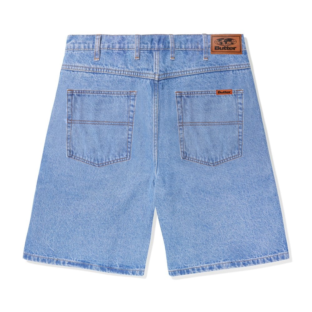 Baggy Denim Shorts Washed Indigo