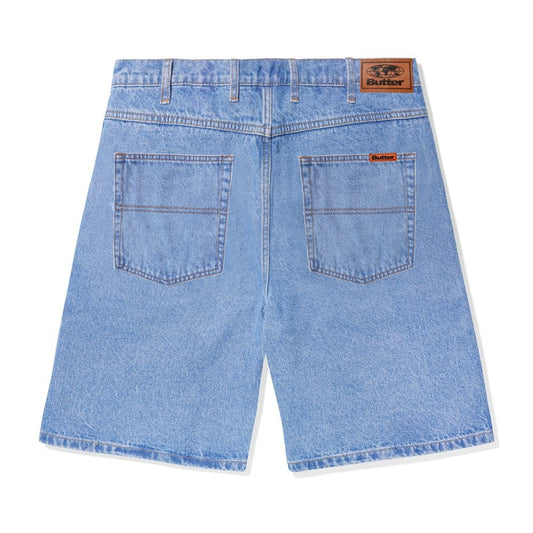 Baggy Denim Shorts Washed Indigo