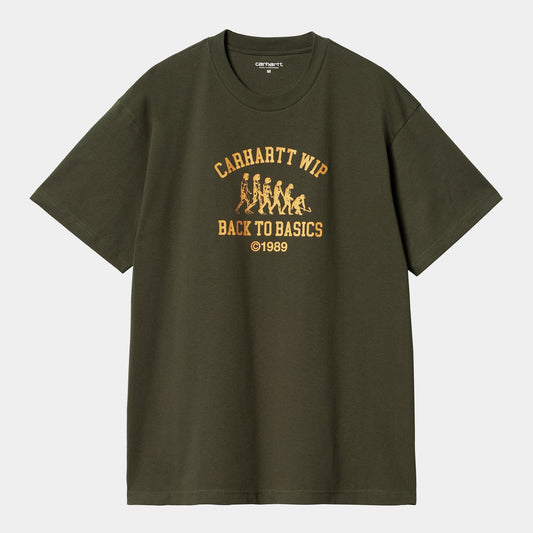 S/s Basics T-shirt - Office Green / Winter Spice